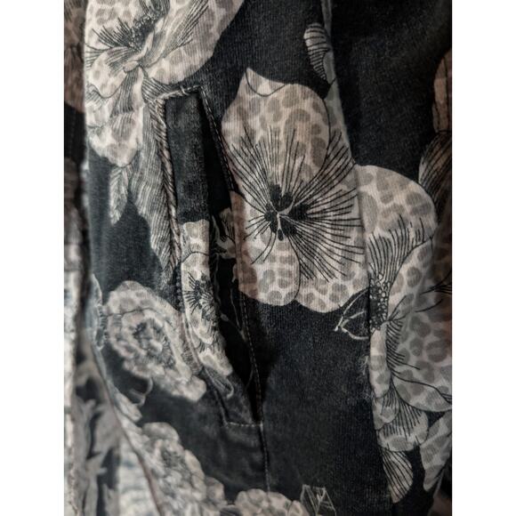 Lucky Brand Women's Small Floral French Terry Wrap Hooded Sweatshirt Cardigan - Picture 3 of 13